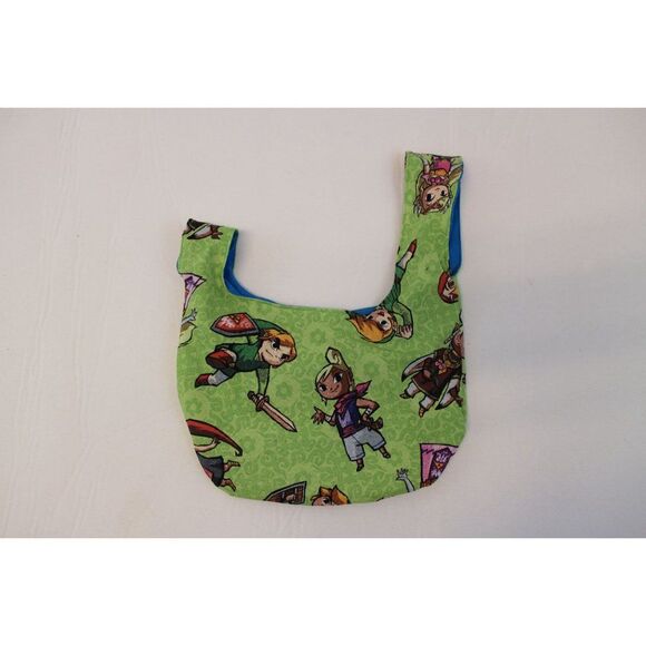 Reversible Zelda Windwaker Cotton Japanese Cotton Knot Bag - Picture 3 of 4